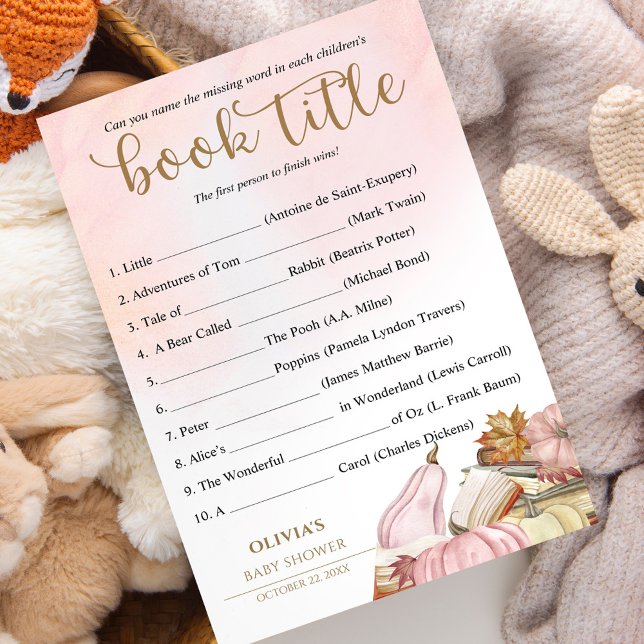 Raad het boek Titel Storybook Baby shower Game (Creator heeft geüpload)