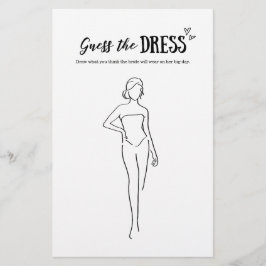 Raad het Jurk Spel voor Bruiloft of Vrijgezellenfe