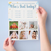 Raad het spel voor de babyshower flyer (Hand)