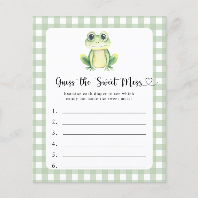 Raad het Sweet Mess spel - Kleine kikker (Voorkant)