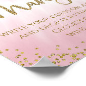 Raad hoeveel baby shower-spel poster (Hoek)