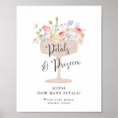 Raad hoeveel bloemblaadjes bruidsmeisje shower spe poster (Voorkant)