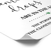 Raad hoeveel citroendruppels Shower Game Bord Poster (Hoek)