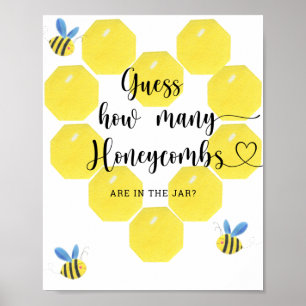 Raad hoeveel honingraten er in de pot zitten poster