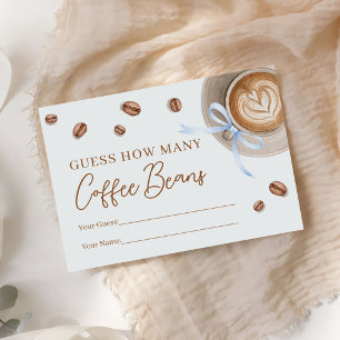Raad Hoeveel Koffiebonen Baby Shower Informatiekaartje