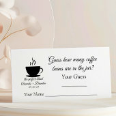 Raad hoeveel koffiebonen Koppels Bruiloft Feest Informatiekaartje