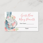 Raad hoeveel pinda's kaartjes inserts baby shower informatiekaartje (Voorkant)