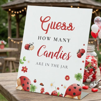 Raad hoeveel snoepjes liefdeskever Baby shower Bor Reclamebord Met Voetstuk