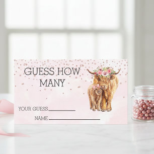 Raad hoeveel spel voor baby shower met Schotse Hoo Visitekaartje
