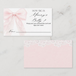 raad hoeveel strikken Girl Modern Baby Shower Informatiekaartje