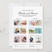 Raad hun leeftijd bruid & bruidegom douche spel Ka Aankondiging (Voorkant)