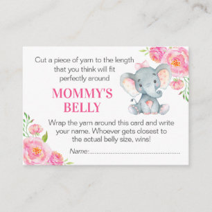 Raad mama's buik spel Kaart olifant Baby shower