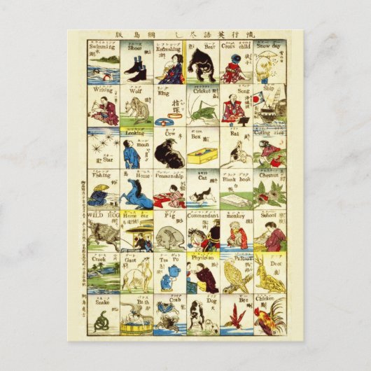 Raad van Chinees alfabet Briefkaart (Voorkant)