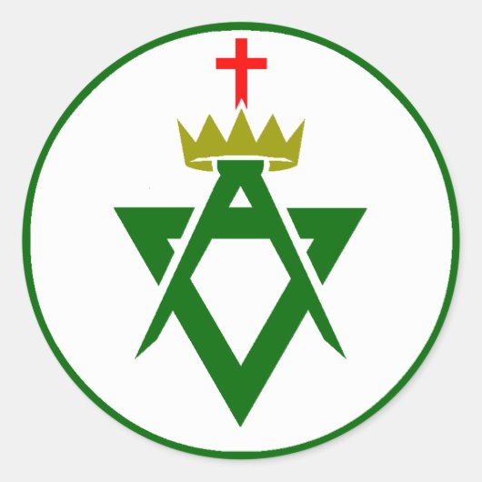 Raad van de Allied Masonic Degrees platte sticker (Voorkant)