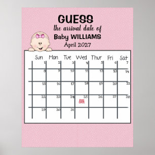 Raad Vervaldatum Agenda Baby Girl Poster