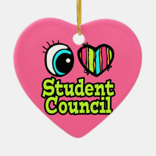 Raad voor Bright Ooghart I-liefdesstudenten Keramisch Ornament