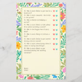 Raad Wie Funny Bruiloft & Bruidsfeest Spel (Achterkant)