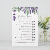 Raad Wie Het Heeft Gezegd? Eenvoudige Lavendel Bru (Staand voorkant)