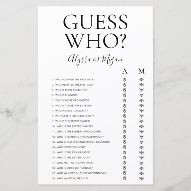 Raad Wie LGBTQ Douche Spel (Voorkant)