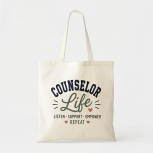 Raadgever Leven Luister Steun Empower Herhaal Tote Bag