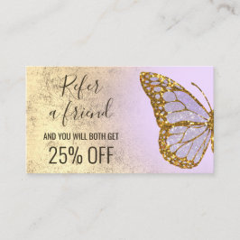 raadpleeg een vriend lavender butterfly logo visitekaartje