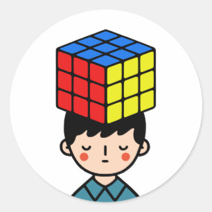 raadsel ronde sticker