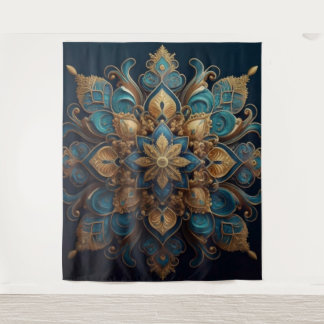 raadselachtig tapijt van medaillon wandkleed