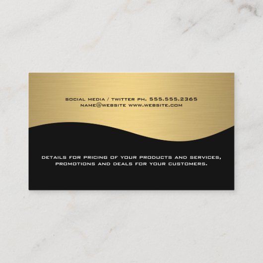 raadsman | goudmetallisch | hamer visitekaartje (Achterkant)