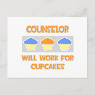 Raadsman... Zal werken voor cupcakes Briefkaart