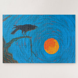 Raaf en Volle Maan Legpuzzel