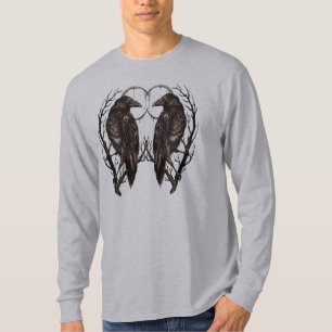 Raaf in dode boom - Donkere gotische kunst T-shirt