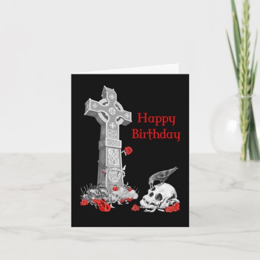 Raaf, Kruis en Schedel Kaart (Voorkant)