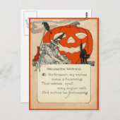 Raaf van de Kat van de Lantaarn van de Hefboom O Briefkaart (Voorkant / Achterkant)