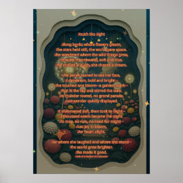 Raak het lichtgedicht aan en druk af poster