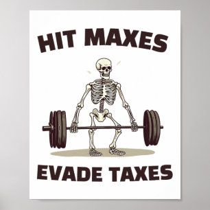 Raak Maxima ontwijken belastingen Grappige Gym Kra Poster