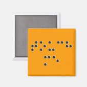 Raak me aan (braille) vierkante magneet (Voorkant / Achterkant)