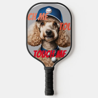 Raak me aan! Persoonlijke hond Afbeelding op Pickleball Paddle