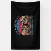 Raak me aan Uw eerste rustelles is gratis Spandoek (Verticaal)