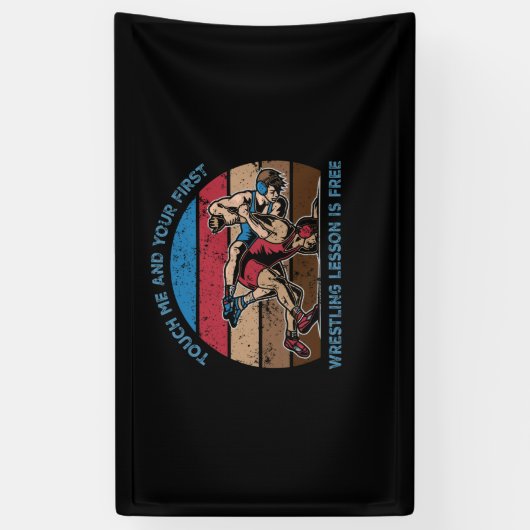 Raak me aan Uw eerste rustelles is gratis Spandoek (Verticaal)