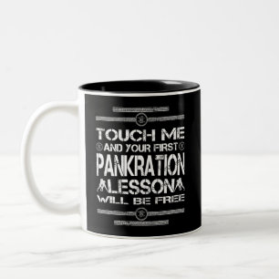 Raak me je eerste Pankration les zal gratis zijn Tweekleurige Koffiemok