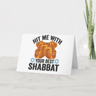 Raak me met je beste sjabbat leuke Hanukkah eten Kaart