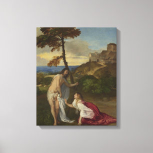 Raak me niet aan (door Titiaan) Canvas Afdruk