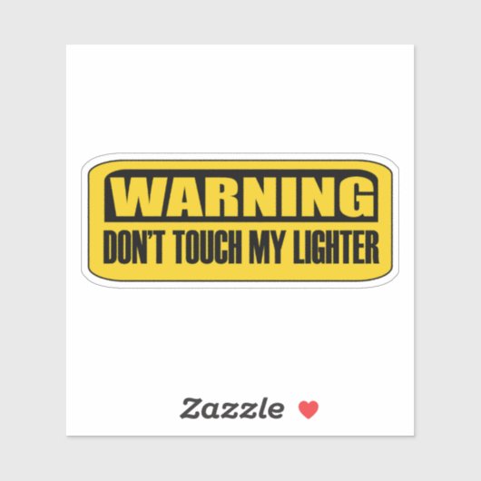 Raak mijn aansteker niet aan sticker (Vel)
