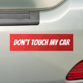 Raak Mijn Auto Niet Aan Bumpersticker (Op auto)