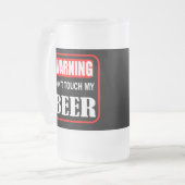 Raak mijn bier niet aan matglas bierpul (Voorkant links)