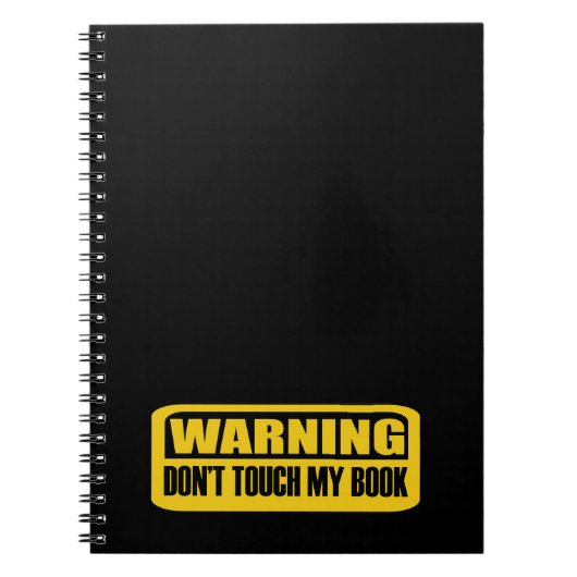 Raak mijn boek niet aan notitieboek (Voorkant)