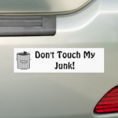 Raak mijn brok niet aan! bumpersticker (Op auto)