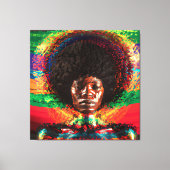 Raak mijn Haar Black Melanin Afro Queen Crown niet Canvas Afdruk (Voorkant)
