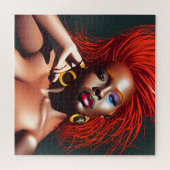 Raak mijn Haar Black Melanin Afro Queen Crown niet Legpuzzel (Horizontaal)