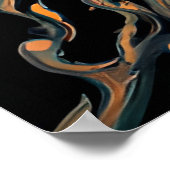 Raak mijn Haar Black Melanin Afro Queen Crown niet Poster (Hoek)